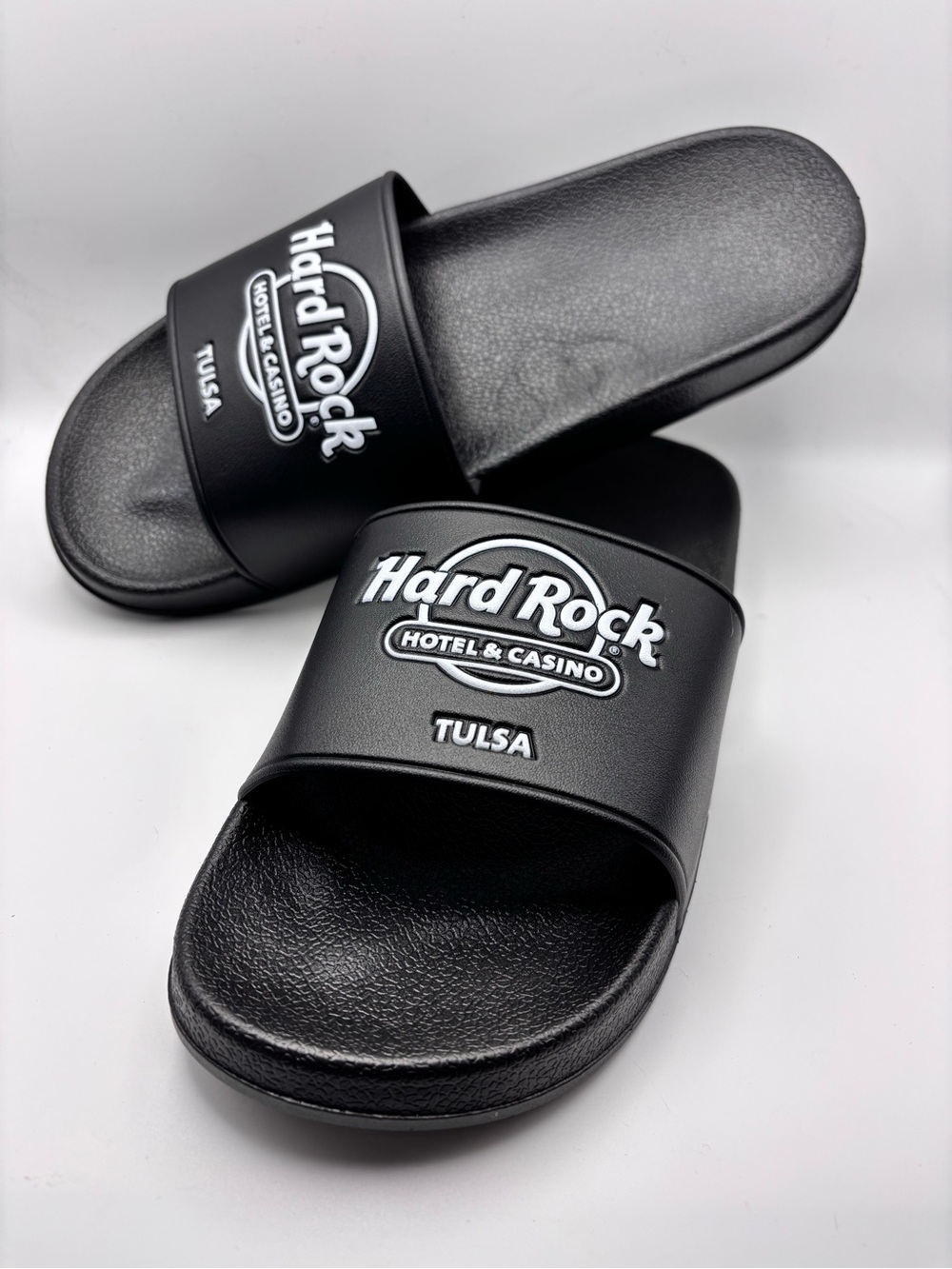 Hard Rock Tulsa Black Slide Sandals - Women